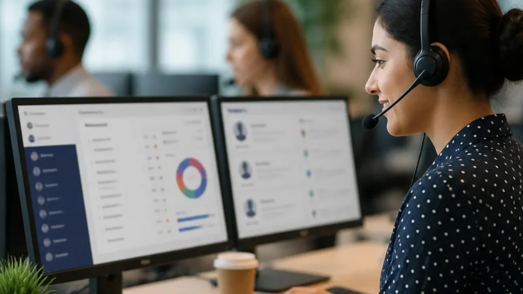 Agent performance analytics dashboard measuring contact center quality beyond average handle time