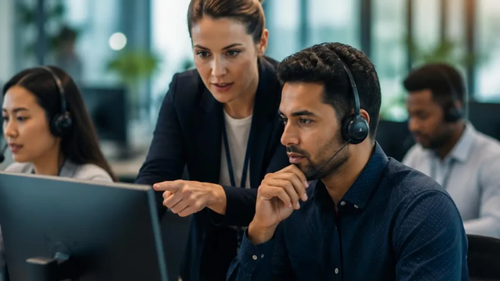 Agent performance analytics tracking customer cases and escalation patterns by call type