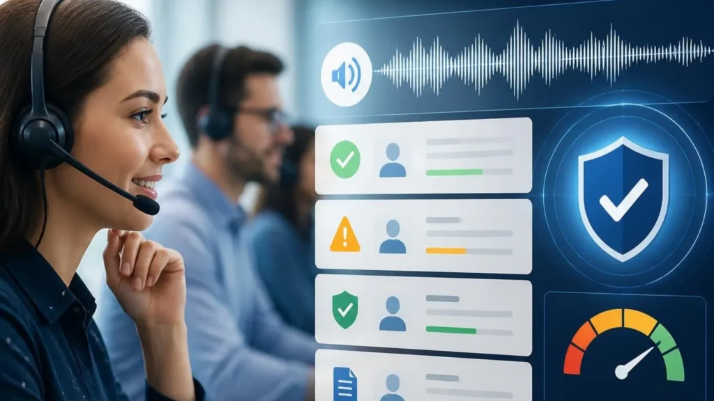 Automated QA scorecards supporting contact center compliance monitoring and consistent call review